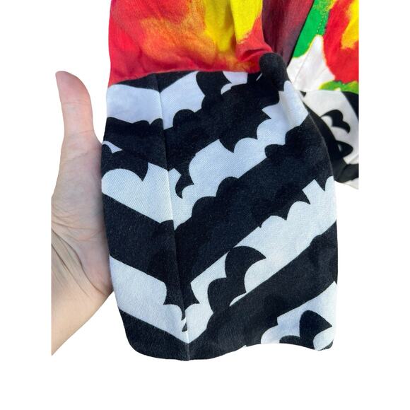 Nozomi Ishiguro Abstract multicolor Jacket Size LARGE 100% Cotton-37 inch Bust - Picture 4 of 13